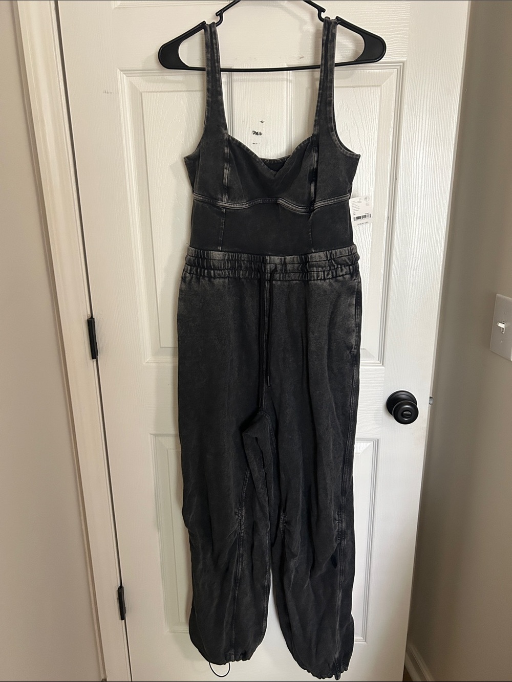 FP Movement by Free People Washed Charcoal Tank Jumpsuit
